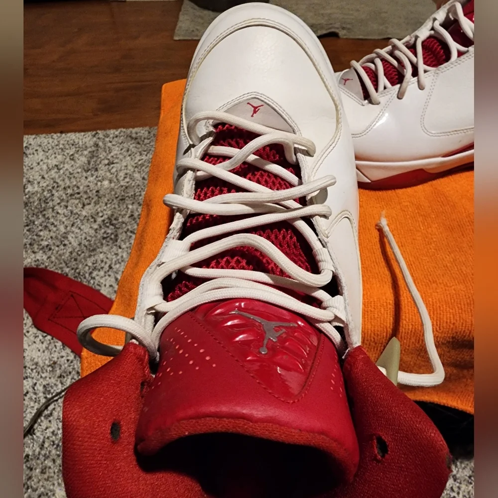 Jordan AIR White and Red Athletic Sneakers More Pic